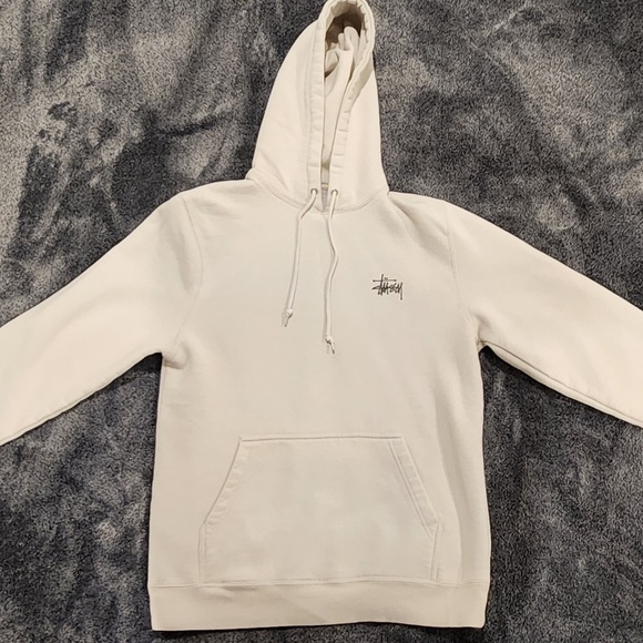 BASIC STÜSSY HOODIE PIGMENT DYED (Color: "Natural," Off-White) - Size: Medium - Picture 2 of 12